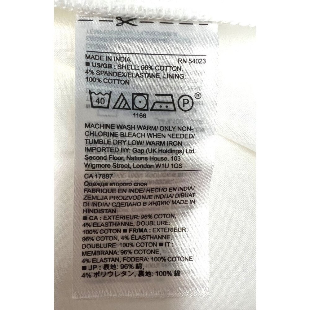 Banana Republic White One-Shoulder Dress Size 8 Back Tie Lined Side Zipper - Picture 4 of 4